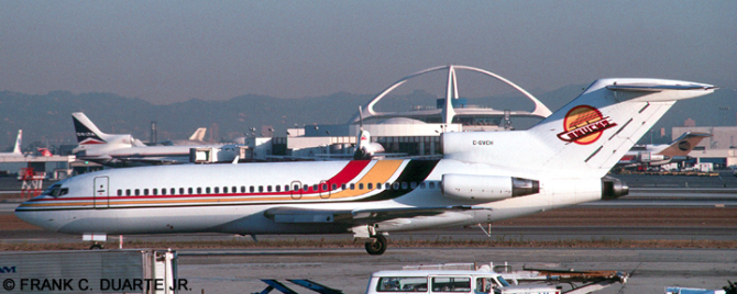 Vancouver Canucks Boeing 727 --Boeing 727-100 Decal