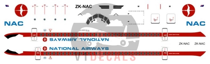 National Airways Corp. --Boeing 737-200 Decal