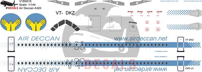 Air Deccan Airbus A320 Decal