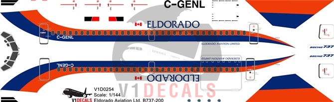 Eldorado Aviation Ltd. --Boeing 737-200 Decal