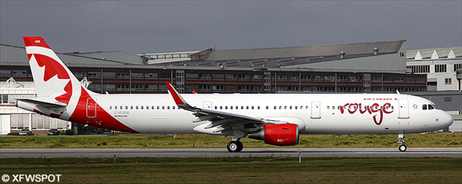 Air Canada Rouge Airbus A321 Decal