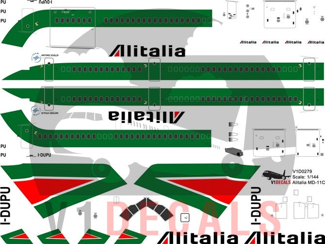 Alitalia McDonnell Douglas MD-11 Decal