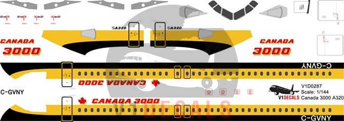 Canada 3000, Monarch Airlines Airbus A320 Decal