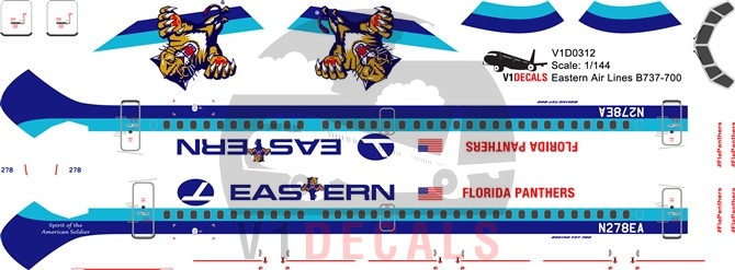 Eastern Airlines -Boeing 737-700 Decal