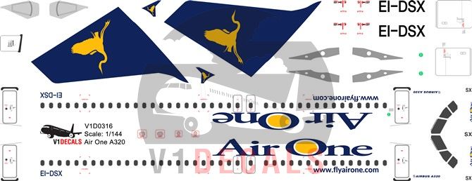 Air One Airbus A320 Decal