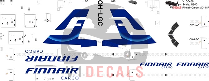 Finnair Cargo McDonnell Douglas MD-11 Decal