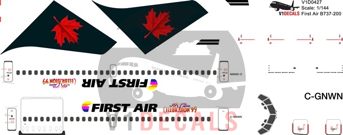 First Air, Air Canada -Boeing 737-200 Decal