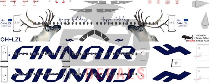 Finnair Airbus A321 Decal