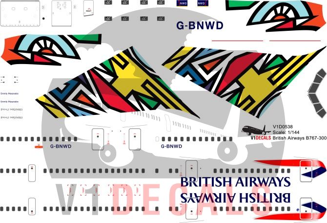 British Airways -Boeing 767-300 Decal