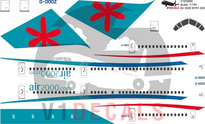 Air 2000, First Choice Airways -Boeing 757-200 Decal