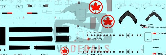 Air Canada Express, Air Canada Jazz DeHavilland Dash 8-300 Decal