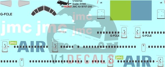 JMC Air Boeing 757-200 Decal