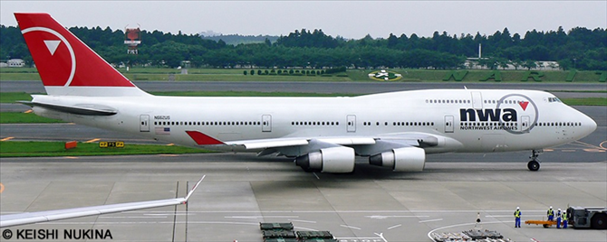 Northwest Airlines NWA Boeing 747-400 Decal