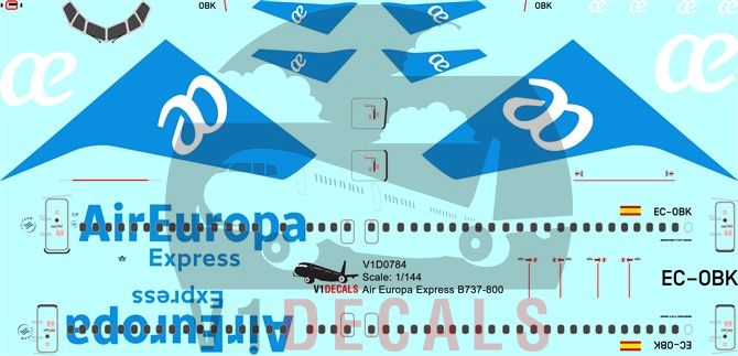 Air Europa, Air Europa Express Boeing 737-800 Decal