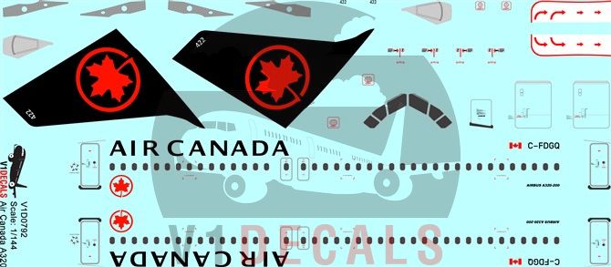 Air Canada Airbus A320 Decal