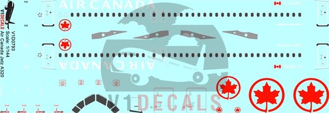 Air Canada, Air Canada Jetz Airbus A320 Decal