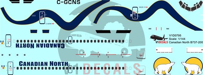 Canadian North Boeing 737-200 Decal