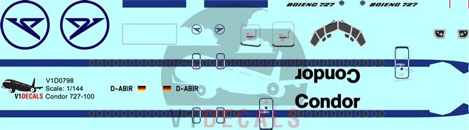 Condor Boeing 727-100 Decal