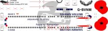 British Airways -Boeing 737-400 Decal